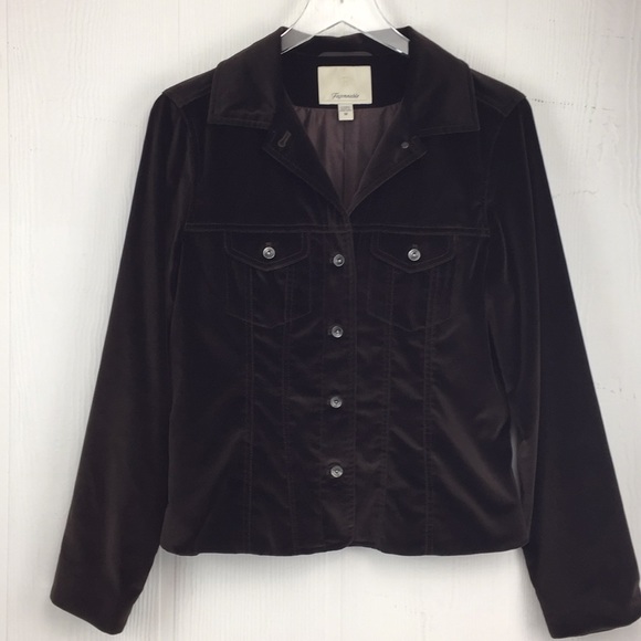 Faconnable Other - Faconnable Men's brown Velvet Shirt Jacket Sz M